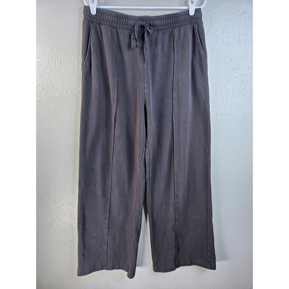 Z Supply Wide Leg Sweatpants L Gray Cotton Fleece Baggy Active Loungewear Pants